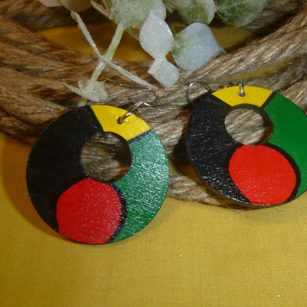 Afrocentric Earrings / Caribbean Earrings / Rbg Earrings